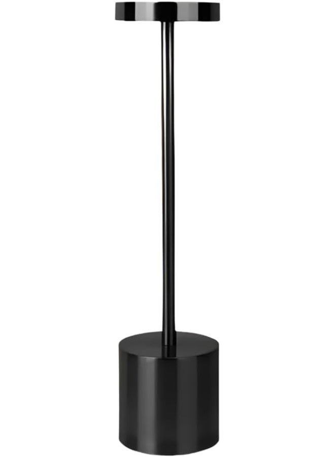 Zentora LED Table Lamp, Rechargeable Battery Operated, Touch Control, 3 Color Stepless Dimmable Desk Light, Modern Nightstand Bedside Lamp (BLACK)) - Image 1